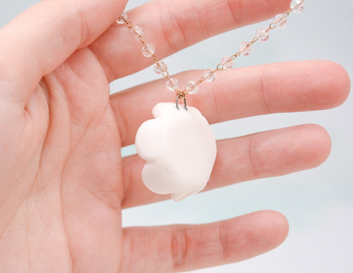 Red Flower Vase Necklace