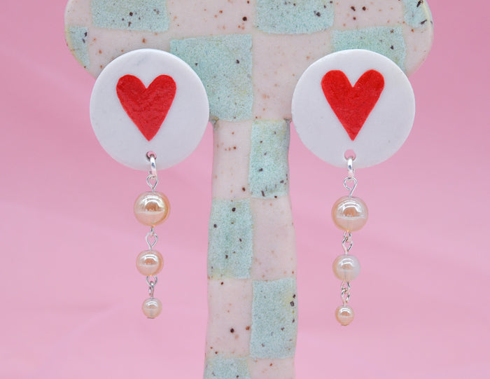Red Heart Earrings