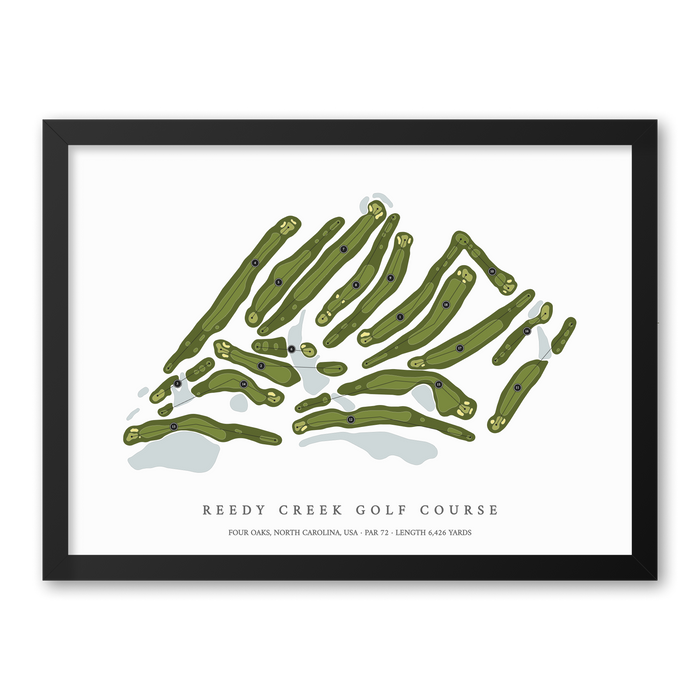 Reedy Creek Golf Course | Golf Course Map | Black Frame