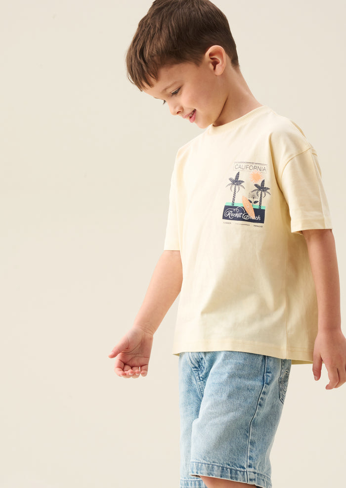 Remi Palm Scene Back Graphic T Shirt