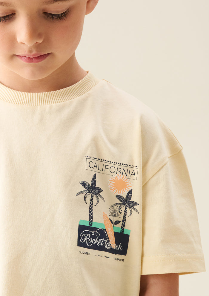 Remi Palm Scene Back Graphic T Shirt