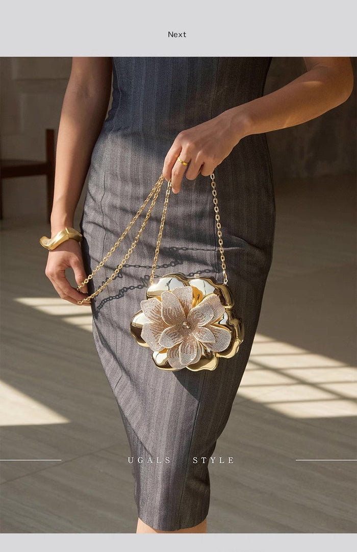 Rhinestone Floral Clutch Bag Canada | Elegant Evening Purse