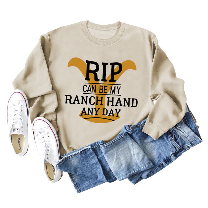 RIP CAN BE MY RANCH HAND Bottoming Long Sleeve Sweater Girl