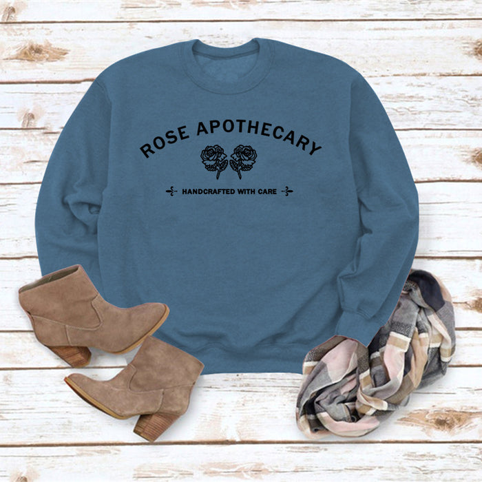 Blue sweater (black font) / S