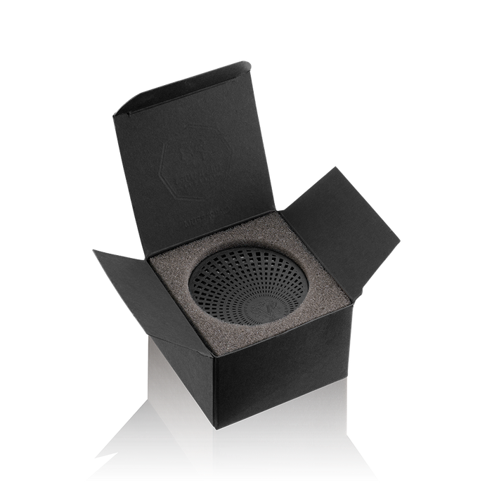 Eclectic Dr Vranjes Rosso Nobile Carparfum refill in a black box with a circular diffuser insert