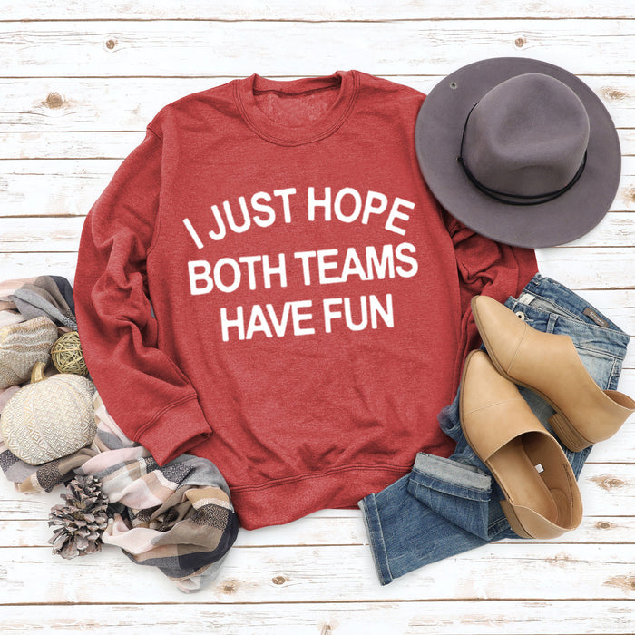 Red sweater (white font) / S