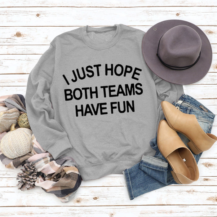 Gray sweater (black font) / S