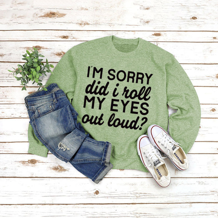 Olive sweater (black font) / S
