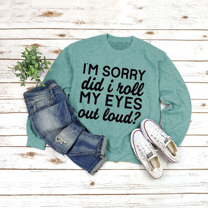 Light green sweater (black font) / S