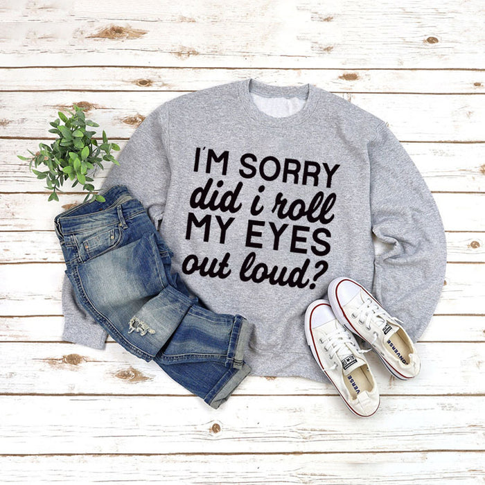 Grey sweater (black font) / S