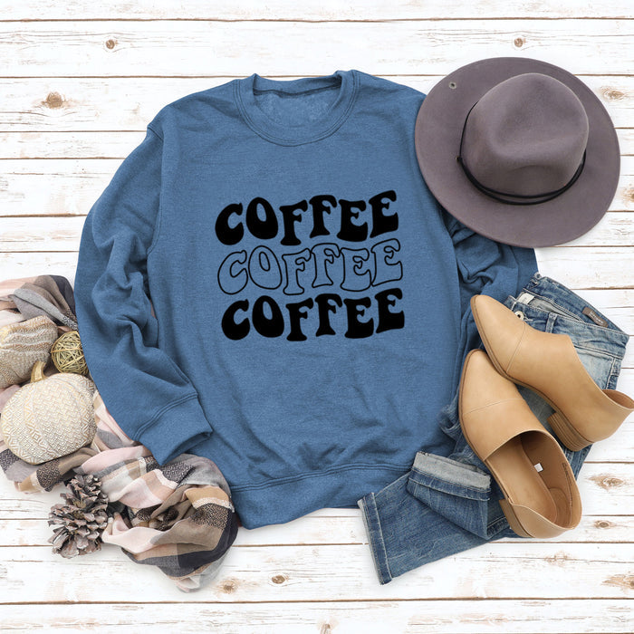 Blue sweater (black font) / S