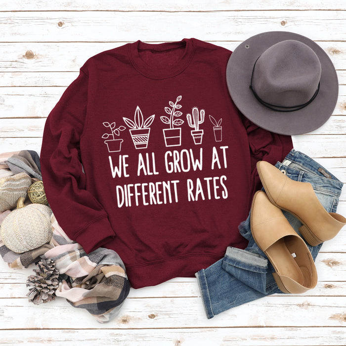 Wine red sweater (white font) / S