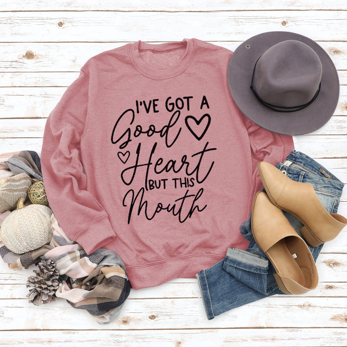 Rose gold sweater (black font) / S