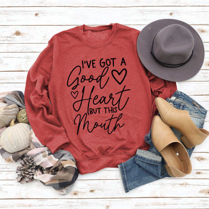 Red sweater (black font) / S