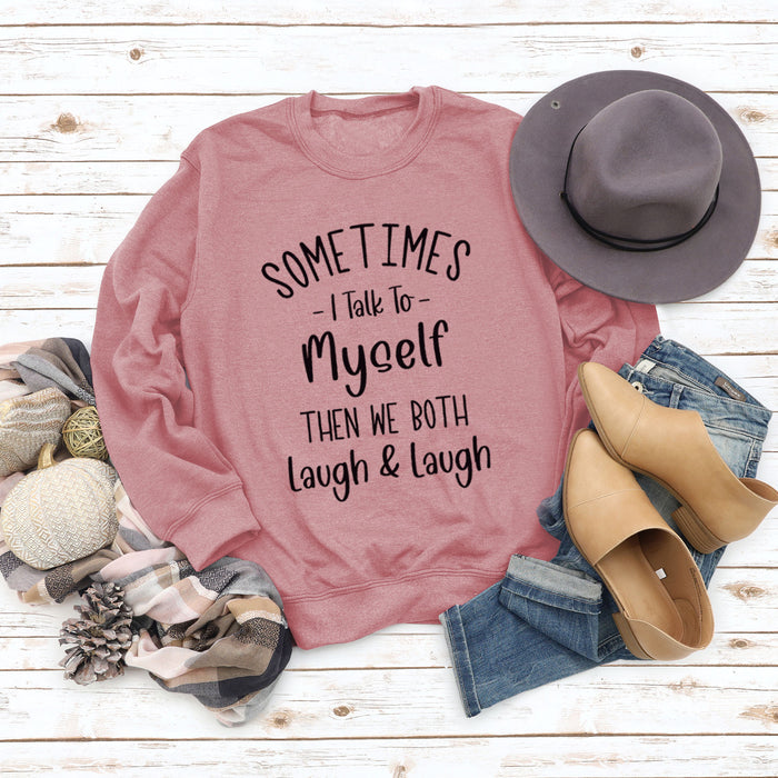 Rose gold sweater (black font) / S