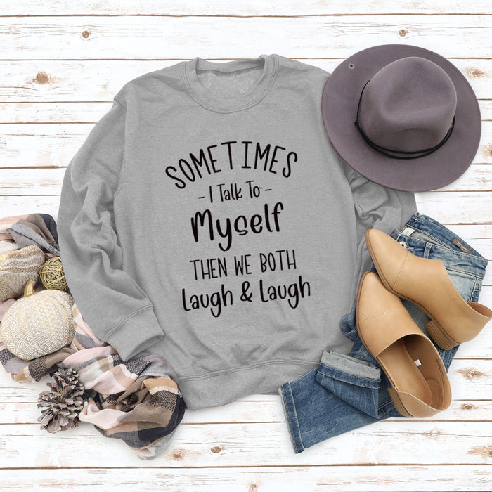 Gray sweater (black font) / S