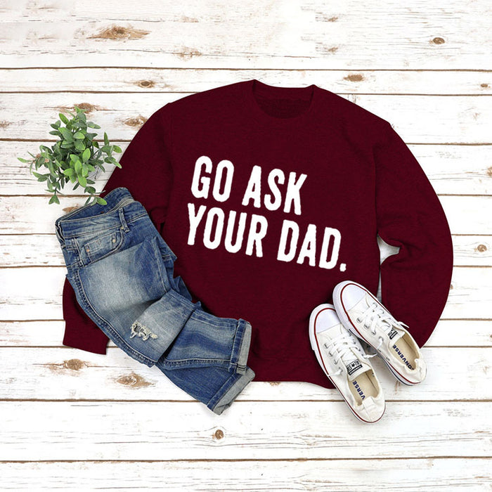 Wine red sweater (white font) / S