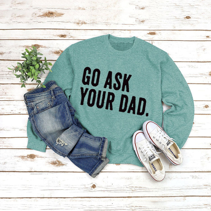 Light green sweater (black font) / S