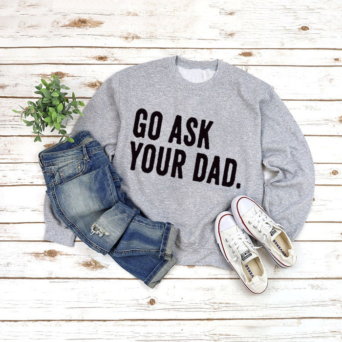 Grey sweater (black font) / S