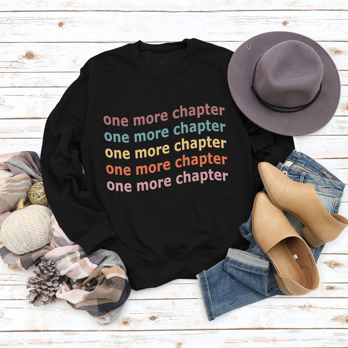 Round Neck Letter Women Long Sleeve One More Print Loose Sweatshirt
