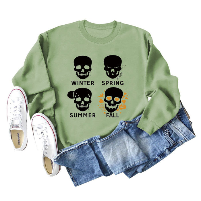 Olive green sweater (black word color picture) / S