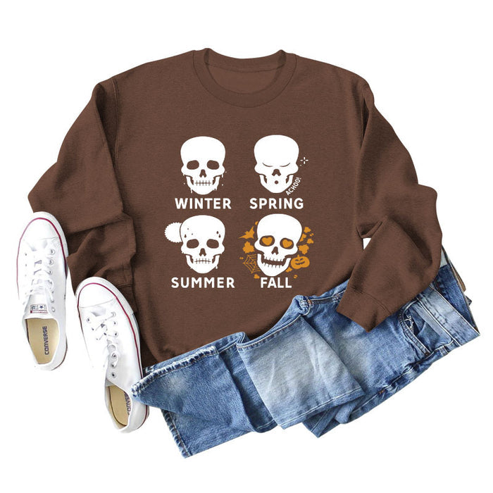 Round Neck Letter Women's Leggings WINTER SPRING Plus-size Sweatshirt