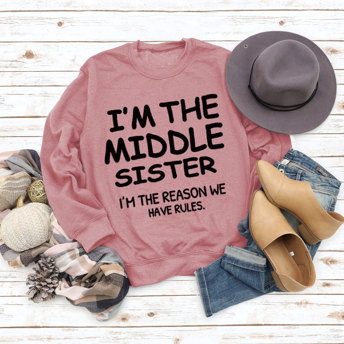 Rose gold sweater (black font) / S