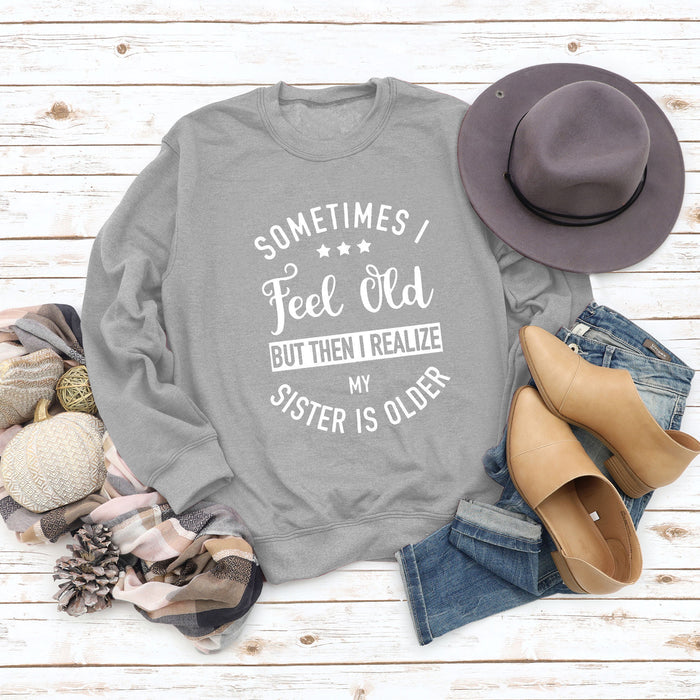 Grey sweater (white font) / S