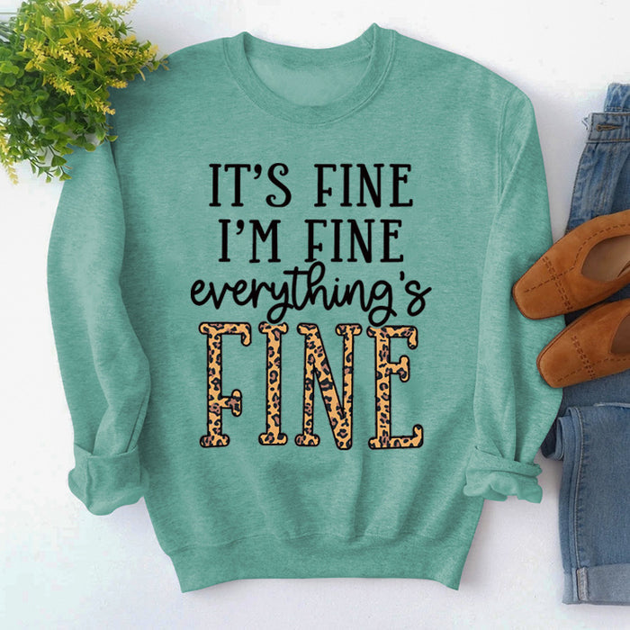 Light green sweater (black word color picture) / S