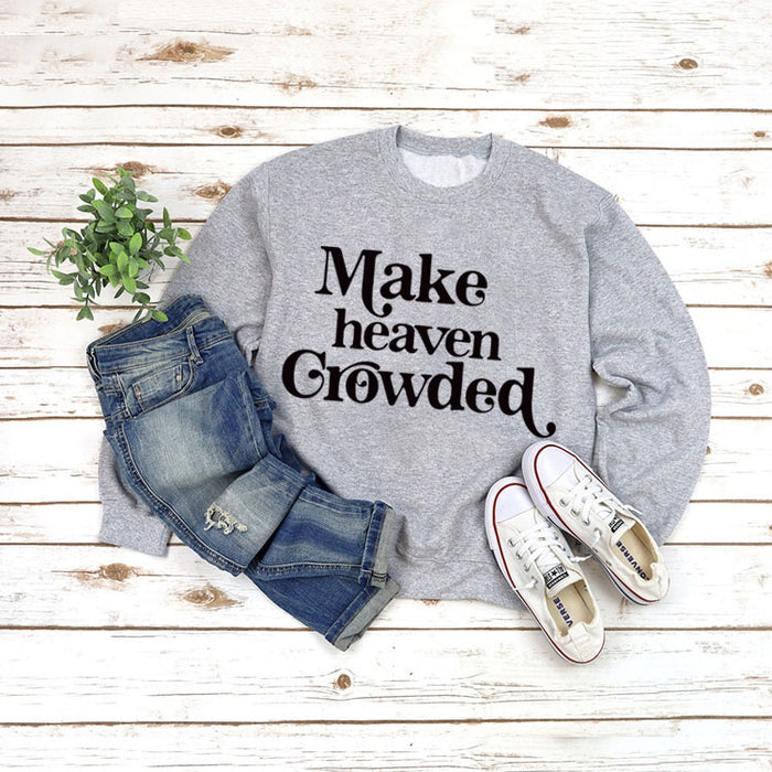 Gray sweater (black font) / S