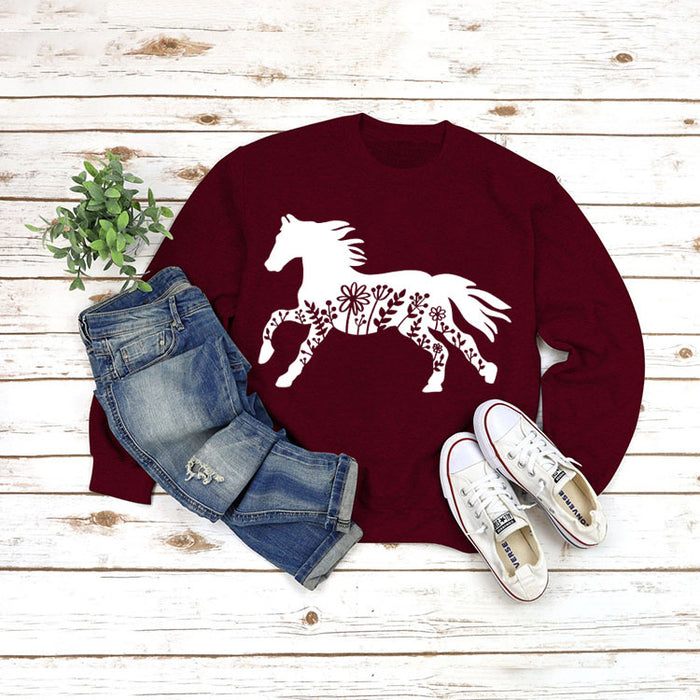 Wine red sweater (white font) / S