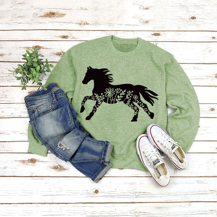 Olive sweater (black font) / S