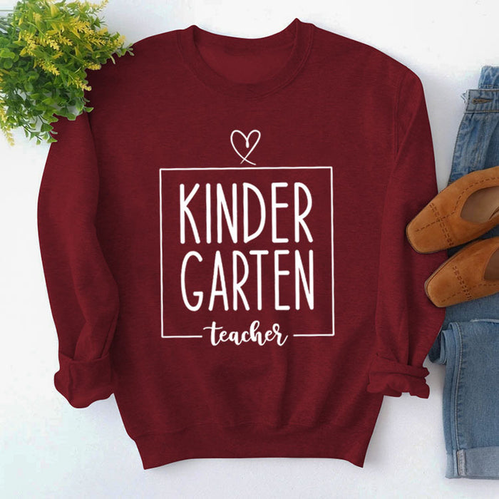 Wine red sweater (white font) / S