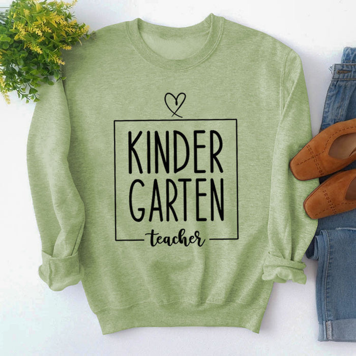 Olive sweater (black font) / S