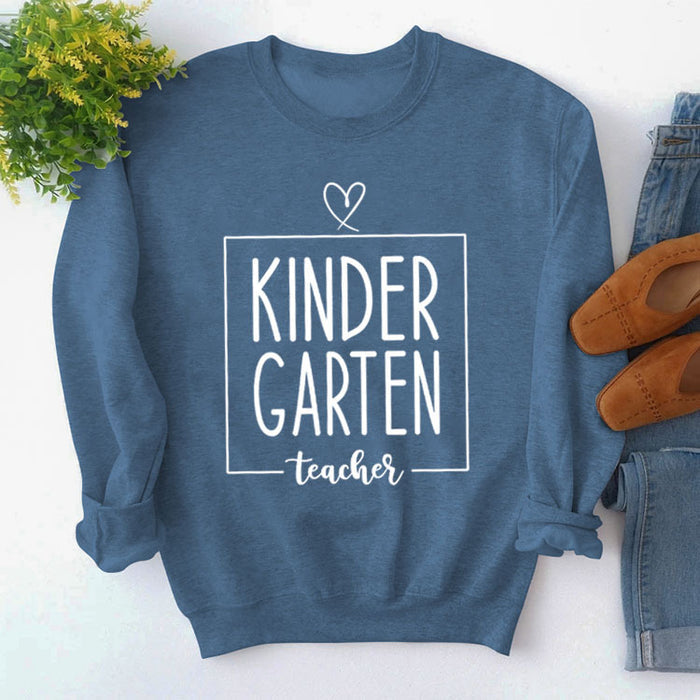 Blue sweater (white font) / S