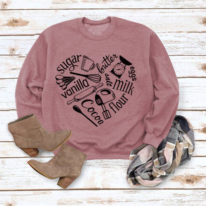 Rose gold sweater (black font) / S
