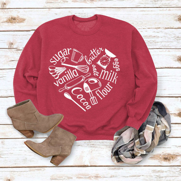 Red sweater (white font) / S