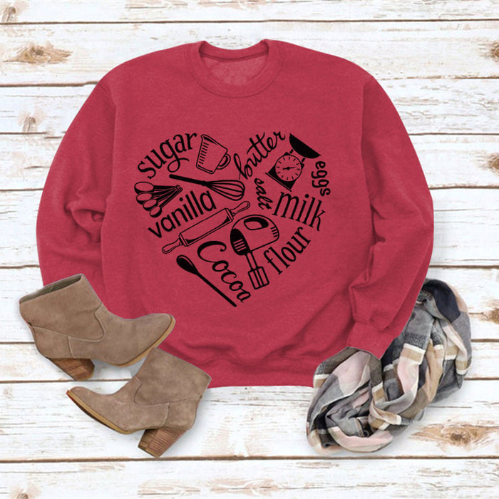 Red sweater (black font) / S