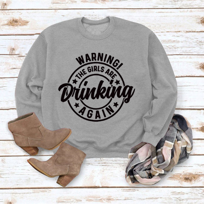 Grey sweater (black font) / S