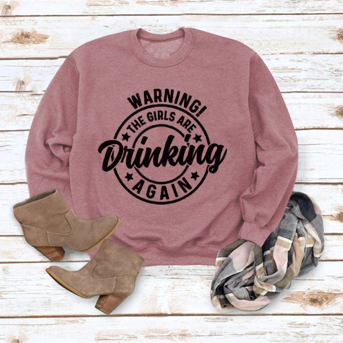 Rose gold sweater (black font) / S