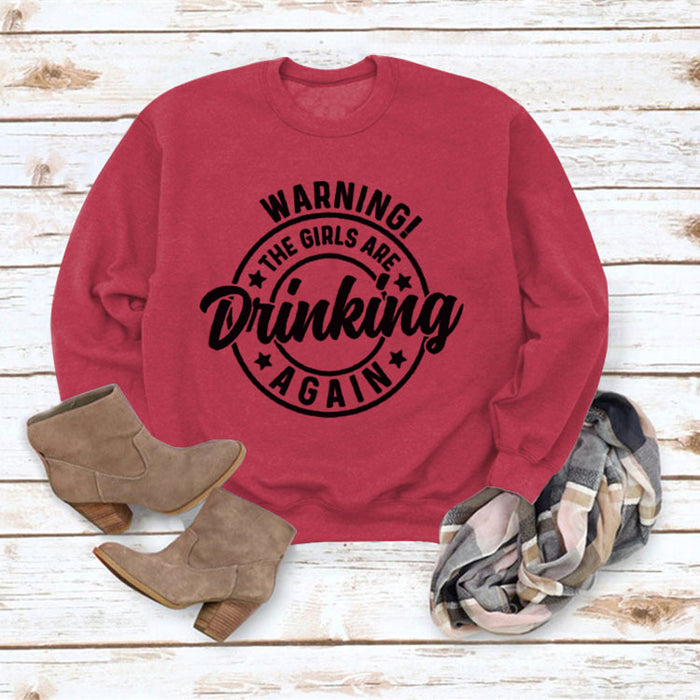 Red sweater (black font) / S