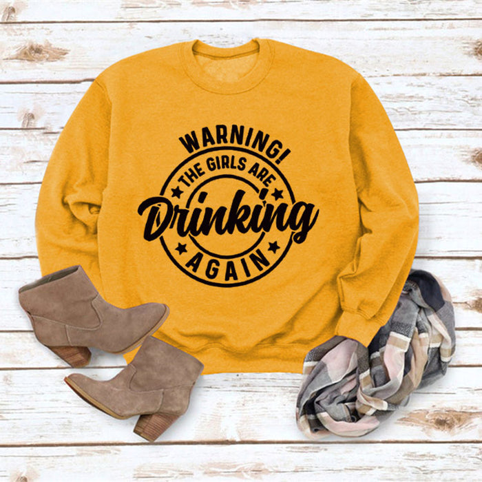 Yellow sweater (black font) / S