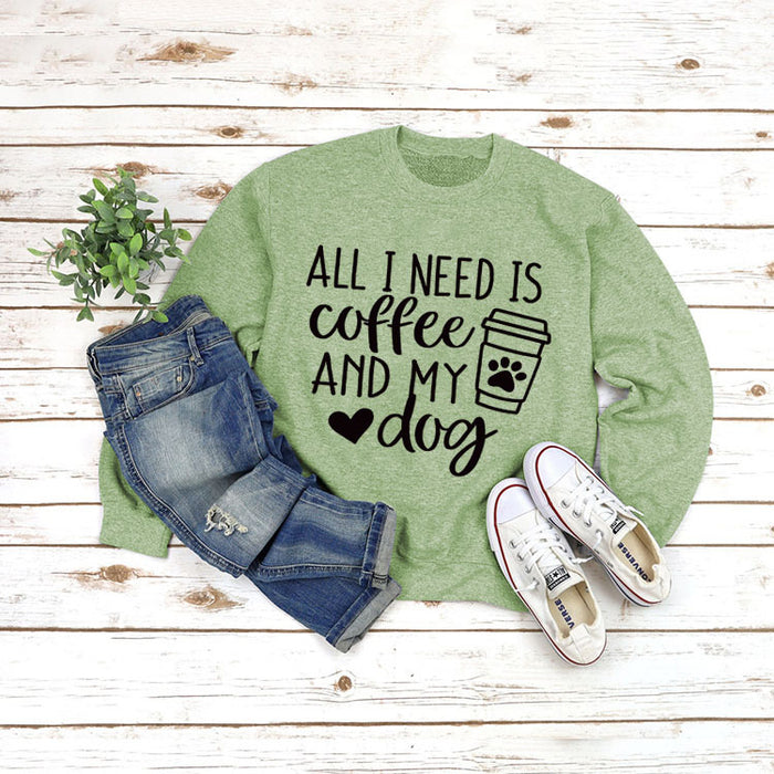Olive green sweater (black font) / S