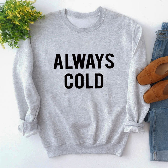 Gray sweater (black font) / S