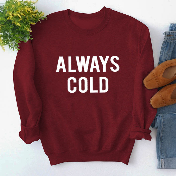 Red wine sweater (white font) / S