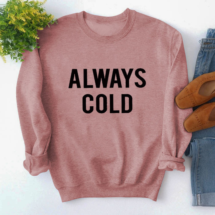 Rose gold sweater (black font) / S