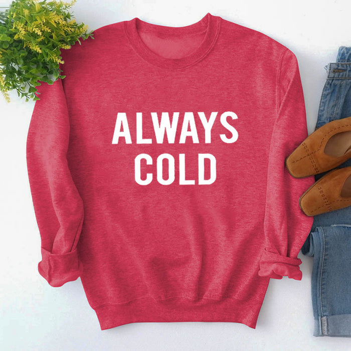 Red sweater (white font) / S
