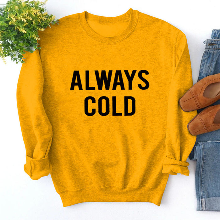 Yellow sweater (black font) / S