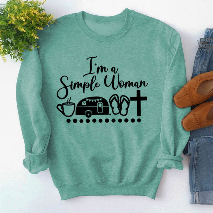 Light green sweater (black font) / S
