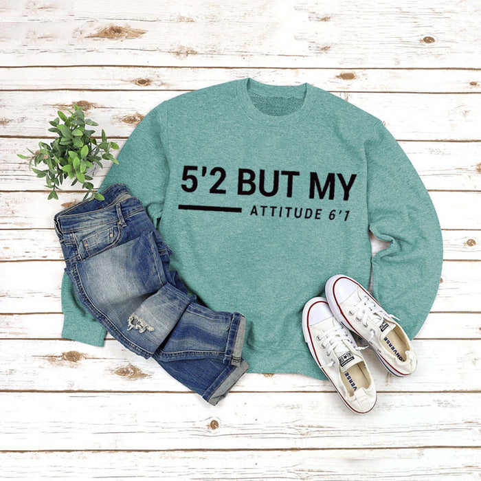 Light green sweater (black font) / S